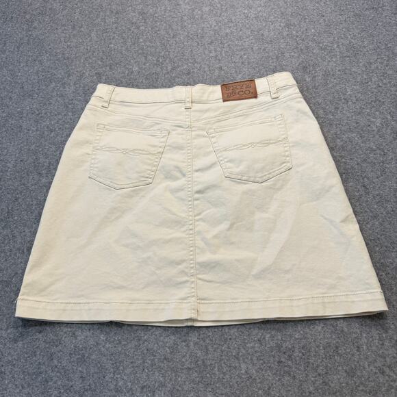 Women's Frye and Co. Cream Denim Jean Mini Skirt Size 10 - Picture 7 of 7